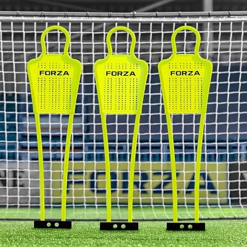 Image of FORZA Football Free Kick Mannequin [Mini/Junior/Senior] | Reinforced PVC Football Mannequins With Spiked Bases - Durable PVC Football Training Aid Equipment (Mini, Pack of 3)