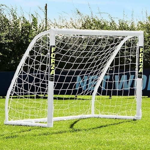 Image of FORZA Match Football Goal [7 Sizes] | The World’s #1 Junior Goals! | 100% UK-Made, 2 Min Setup, Unbreakable Goalpost + Target Bundle - Buy Once, Play Forever! (5ft x 4ft, Without Target Sheet)