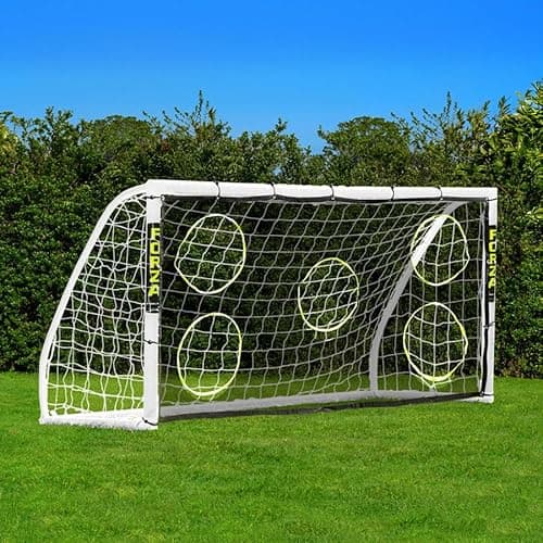 Image of FORZA Match Football Goal [7 Sizes] | The World’s #1 Junior Goals! | 100% UK-Made, 2 Min Setup, Unbreakable Goalpost + Target Bundle - Buy Once, Play Forever! (8ft x 4ft, With Target Sheet)