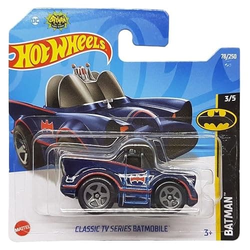 Image of Hot Wheels - Classic TV Series Batmobile - Batman 3/5 - HCW60 - Short Card - Tooned Version - DC - Mattel 2022