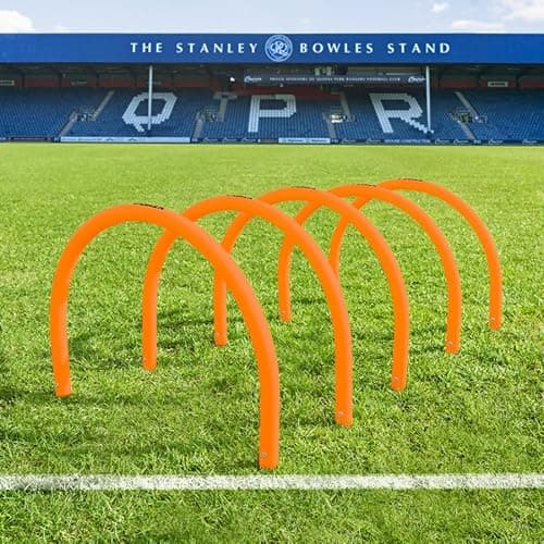 Image of FORZA Hockey Passing Arcs | Precision Training Aid - Durable Tubular Plastic Construction - Multiple Fluorescent Colour Options - Pack of 5 or 10 (5, Fluro Orange)