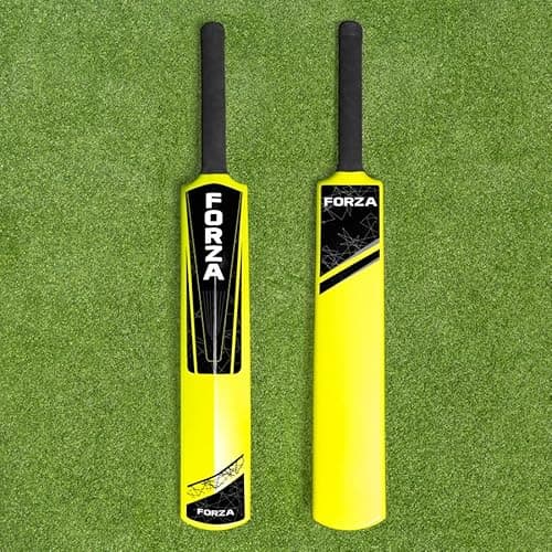 Image of FORTRESS Garden Cricket Bat - Available in 3 Sizes | Ultra-Durable Plastic | Fluro Yellow (Kids (Size 2))