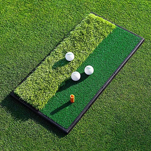 Image of FORB Launch Pad Golf Practice Mat (Fairway/2-in-1) (60cm x 30cm) - Mini Golf Mat Choose From Realistic Fairway & Semi-Rough Lies (2-in-1)
