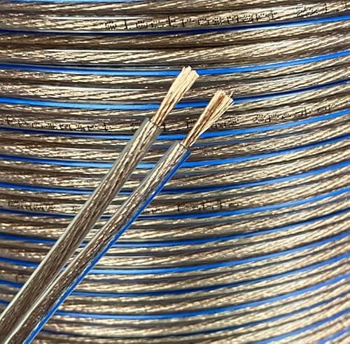 Image of electrosmart 10m Quality 2 x 1.5mm Loud Speaker Cable - Multi-Strand 266 15 Amp (2x 133 Strand) Wire - Outside Dimensions of Cable: 6.5mm x 3.1mm
