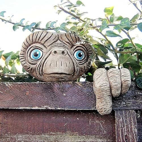 Image of SUNJULY Outdoor Statues, Tree Face Garden Ornaments Outdoor, Alien Garden Decoration, Gardens Face Tree Decoration, Whimsical Sculpture Resin Statues for Patio, Balcony, Yard, Housewarming Gifts