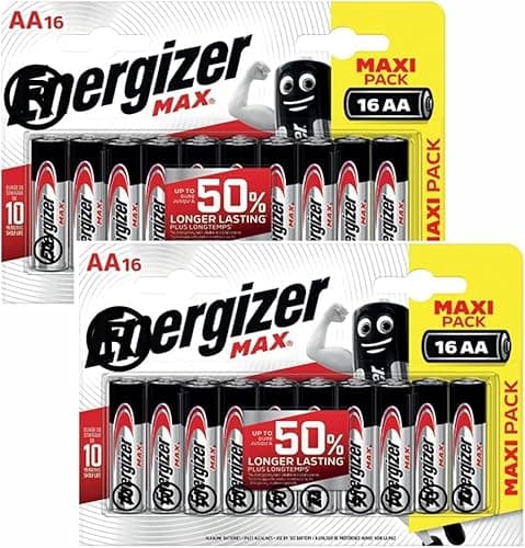 Image of 32 x Energizer Max AA Alkaline Batteries | 1.5V Mercury-Free & Leak Resistant | Longer Lasting Power & Better Performance | 10 Year Shelf Life, Pack of 32