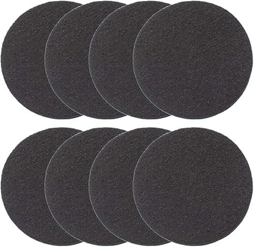 Image of 8Pcs Kitchen Compost Bin Filters, 14cm Charcoal Round Activated Charcoal Filter Replacement Compost Pail Charcoal Filters for Countertop Bins Filter Replacement, 5 mm Thick