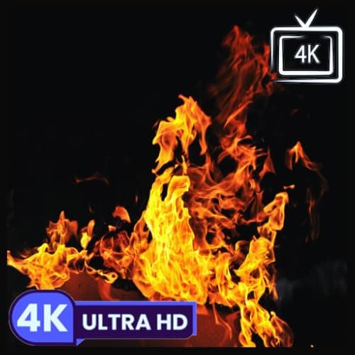 Image of Abstract Flame - Artistic Fireplace Warmth