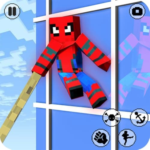 Image of Spider Rope Craft Hero Games, Block Craft Rope Hero Fighting Superhero Action Game 3D For Free Fight City Battle