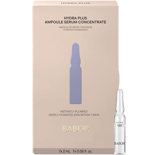 Image of BABOR Hydra Plus Ampoules, Vegan Facial Care with a Unique Combination of Hyaluronic Acid, Saccharides and ProVitamin B5, for a Multidimensional Moisture Boost (7 x 2 ml)
