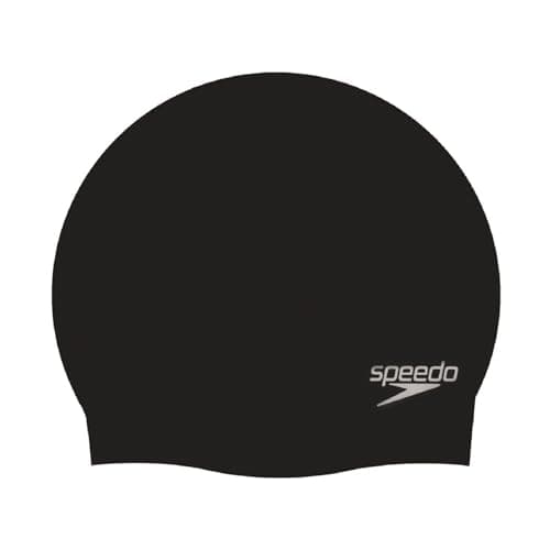 Image of Speedo Unisex-Adult Plain Moulded Silicone Swimming Cap | Swim Essentials | Hair Protection Training Aids