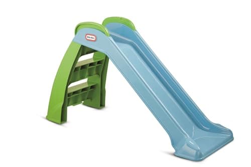 Image of Little Tikes First Slide - Playset for Indoor or Outdoor Use - Garden Toy and Outdoor Activity for Kids, Durable, Stable, Child-Safe - Blue & Green Garden Toy, For Ages 18 Months+