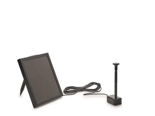 Image of Pontec PondoSolar 150 Control - Solar Powered Water Feature Pump With 4 Nozzle Heads and 5 Metre Power Cable - Ideal for Allotments and Isolated Ponds