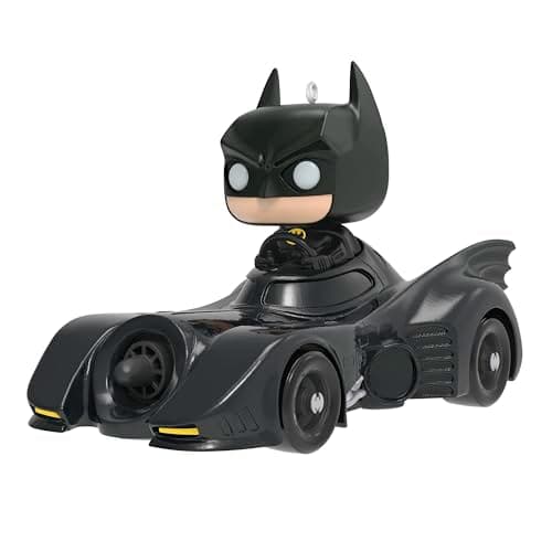 Image of Hallmark Keepsake Christmas Ornament 2024, DC 1989 Batman in His Batmobile Funko POP!, Super Hero Gifts