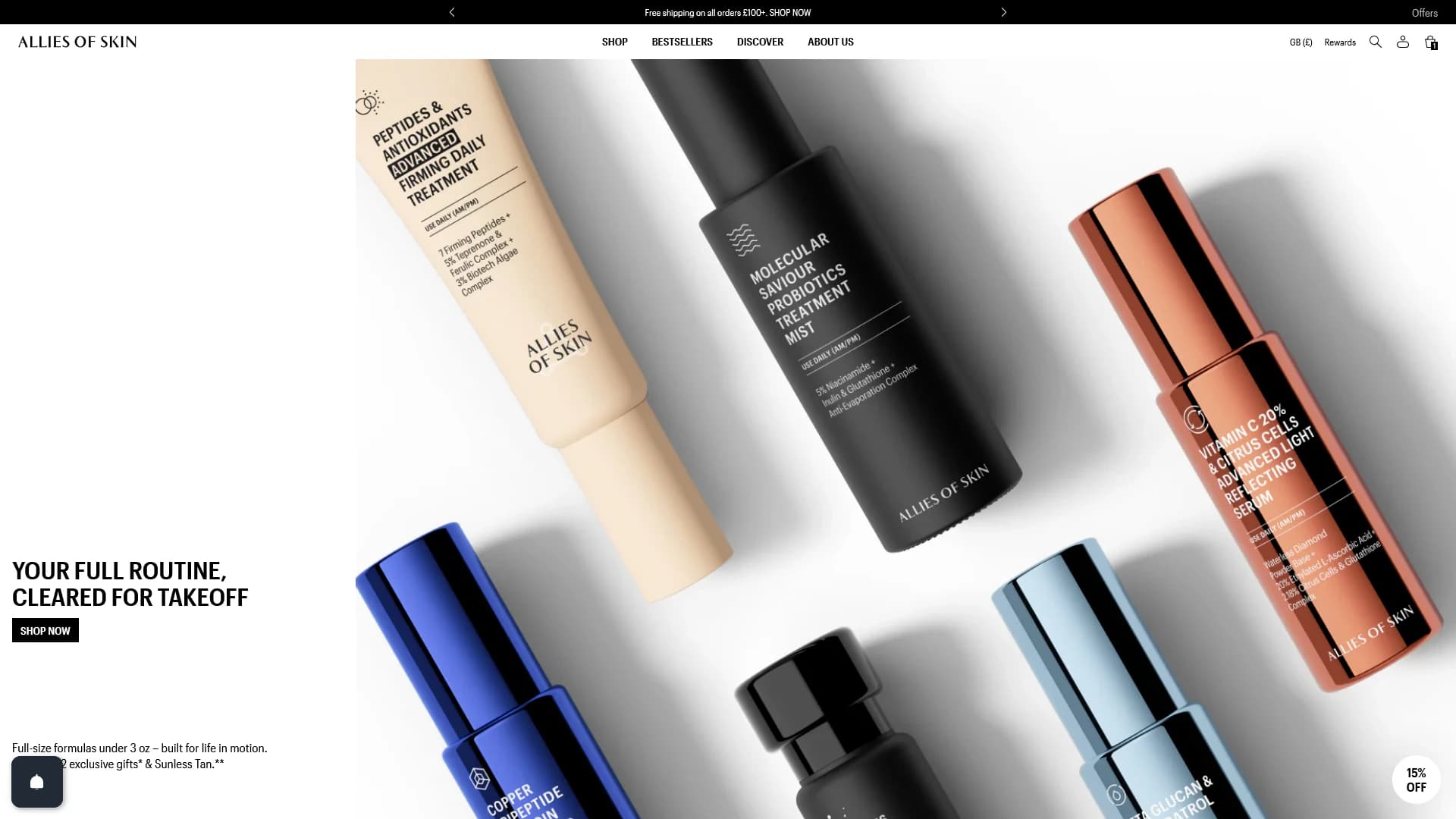 Allies of Skin UK desktop website preview