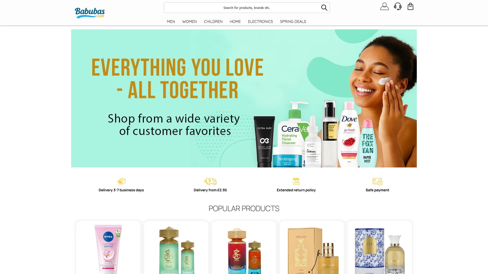 Babubas desktop website preview