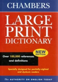 Chambers Large Print Dictionary by Chambers Hardback