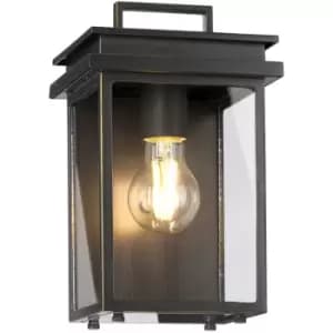 Elstead Glenview Outdoor 1 Light Wall Lantern, Antique Bronze, IP44, E27