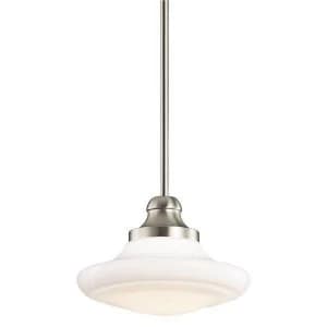 1 Light Medium Ceiling Duo-Mount Pendant Brushed Nickel, E27