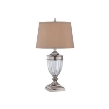 Elstead Dennison - 1 Light Table Lamp Polished Nickel, E27