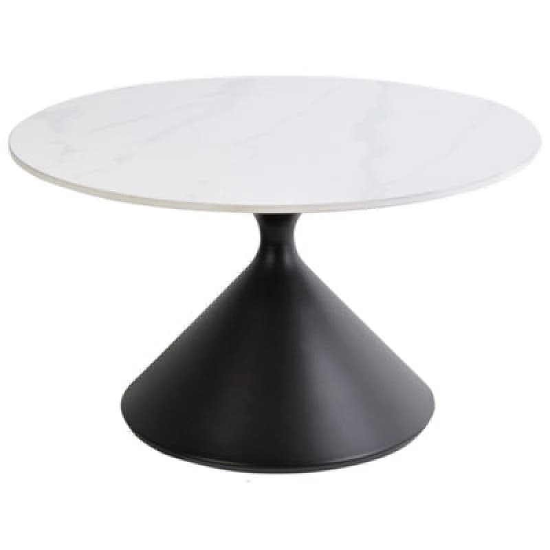 Beliani Coffee Table Haiwee Ceramic Black/ White