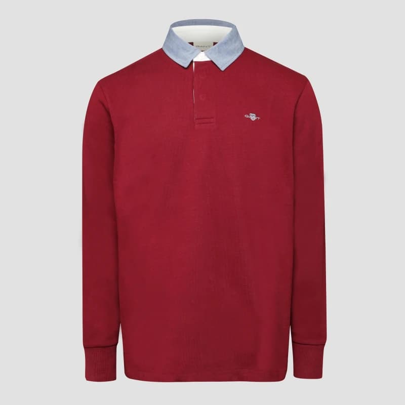 Gant Regular-Fit Chambray Rugger Sweatshirt Red male S