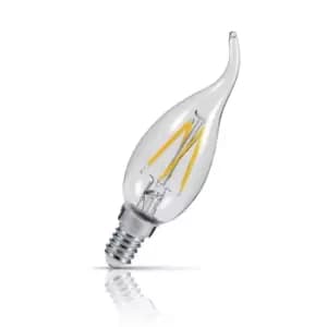 Prolite LED Candle 4W E14 Flame Tip Warm White Clear
