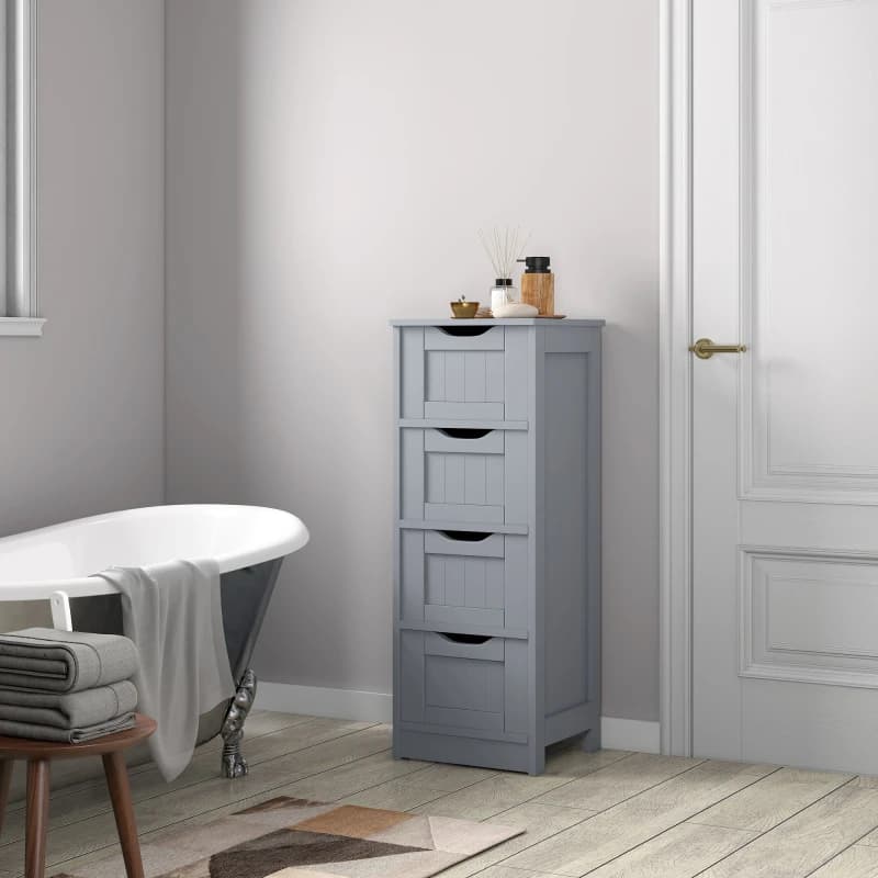 Mcc Direct 4 Drawer Bathroom Storage Unit Toby Grey TOBYGREY