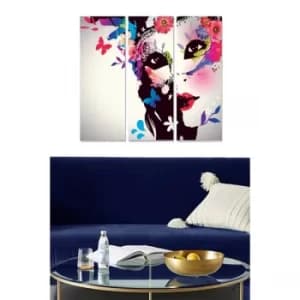 MDF6089832 Multicolor Decorative MDF Painting (3 Pieces)