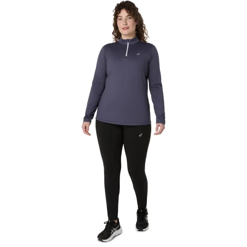 ASICS Womens long-sleeve zip T-Shirt Asics Violet Female XS
