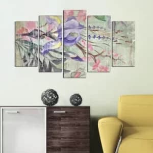 5MF-60 Multicolor Decorative MDF Painting (5 Pieces)