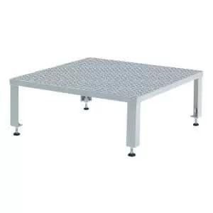 Fort Adjustable Steel Work Platform 210 x 610 x 610 Mesh Light Grey