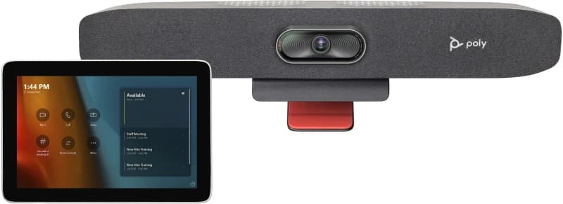 POLY Studio Small Room Kit for MS Teams: Studio R30 USB Video Bar with
