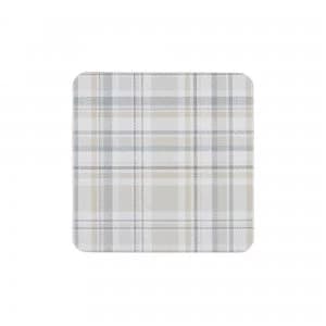 Denby Elements Checks Natural 6Pc Coasters