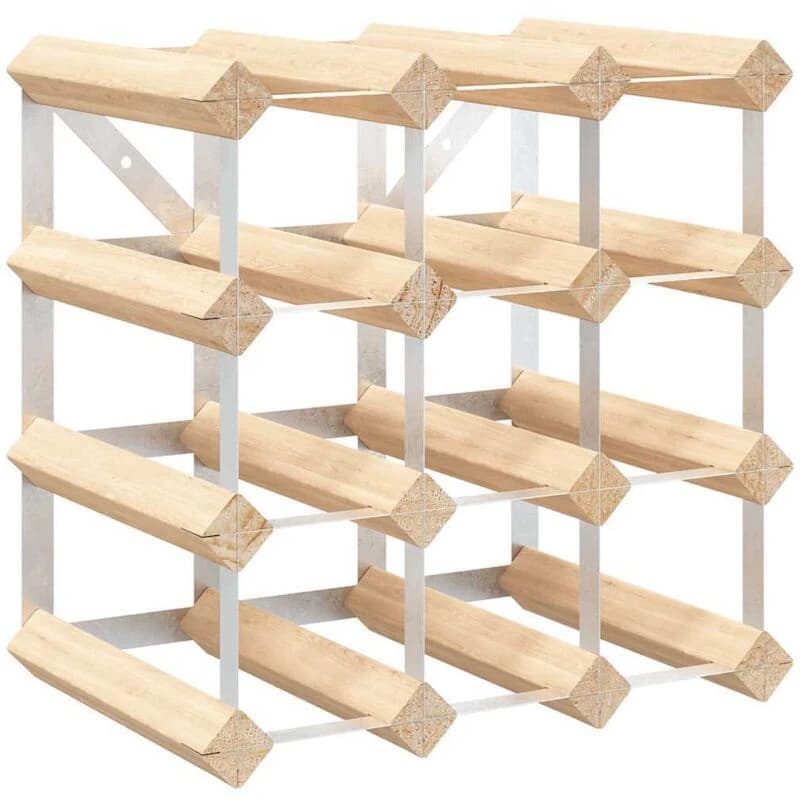VIDAXL Wine Rack for 12 Bottles Solid Pinewood Vidaxl 282468