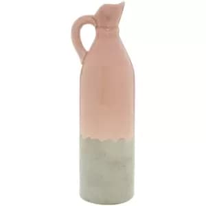 Decorative Tall Blush Stoneware Jug