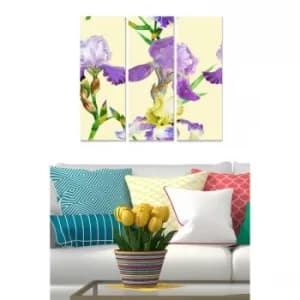 MDF1148657 Multicolor Decorative MDF Painting (3 Pieces)