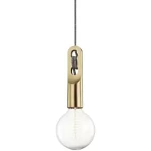 Angela 1 Light Large Pendant Brass