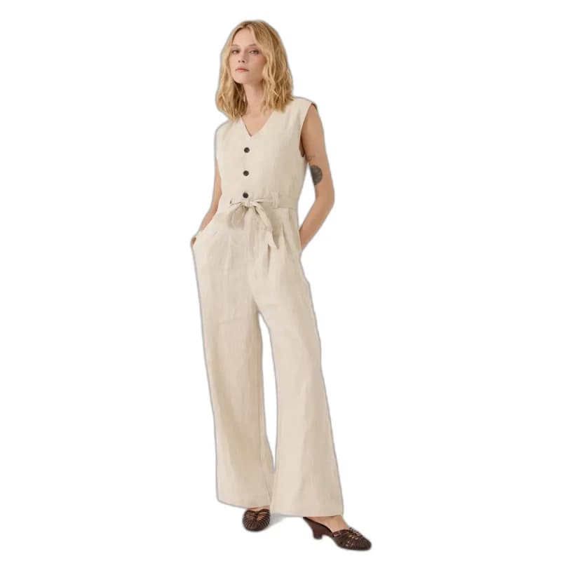 Artlove Womens sleeveless jumpsuit Artlove Alveria Beige Female 40
