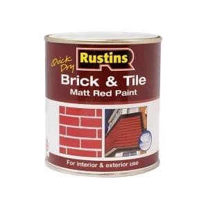 Rustins Quick Dry Brick & Tile Paint Matt Red 500ml