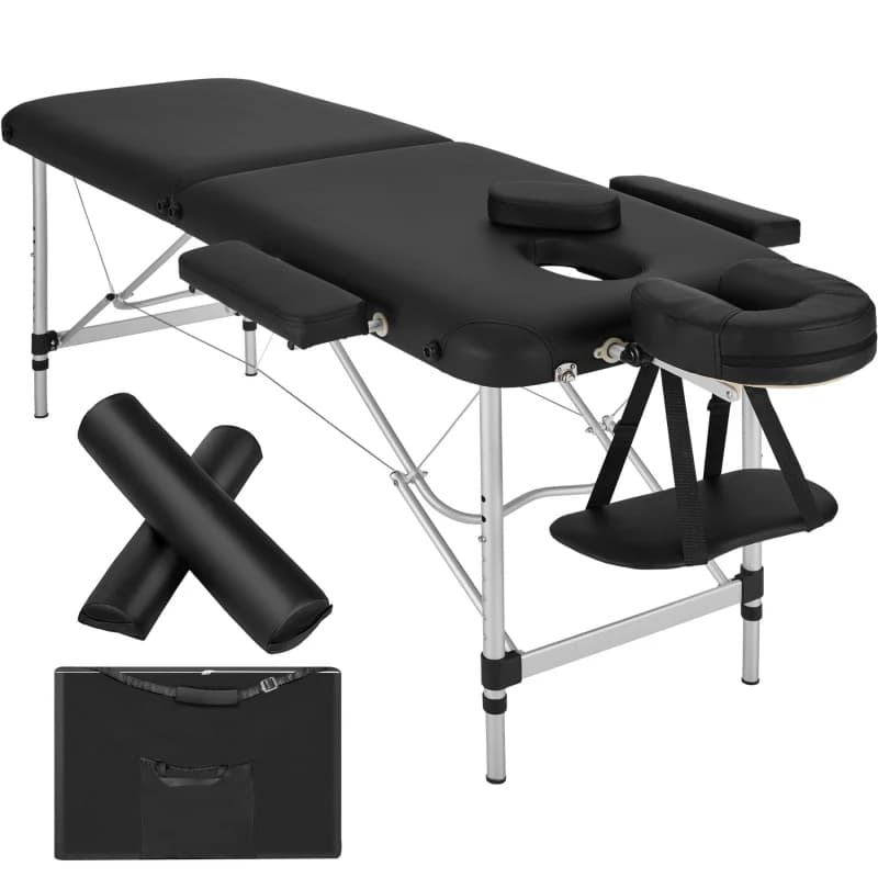tectake Massage Table Set in Black Unisex