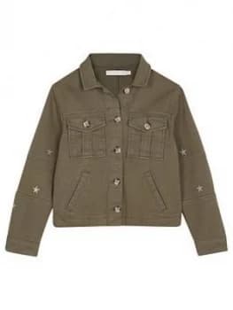Mintie by Mint Velvet Girls Shacket - Khaki, Size 3-4 Years, Women