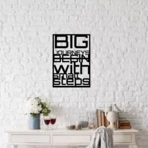 Big Journey Black Decorative Metal Wall Accessory