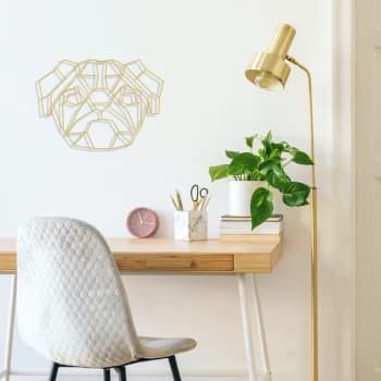 Pug - Gold Gold Decorative Metal Wall Accessory