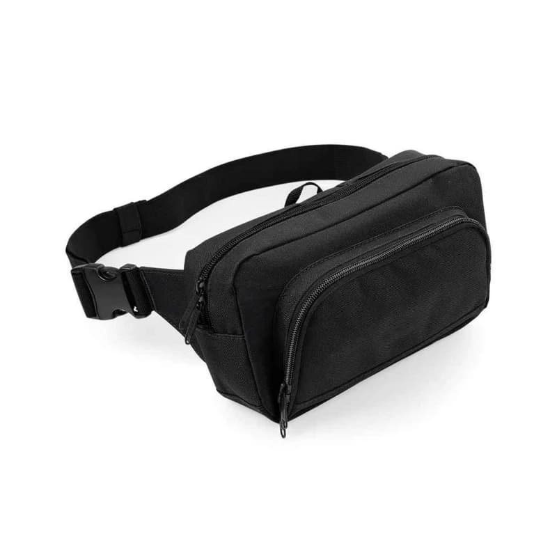 Bagbase Polyester Waist Bag in Black Unisex One Size