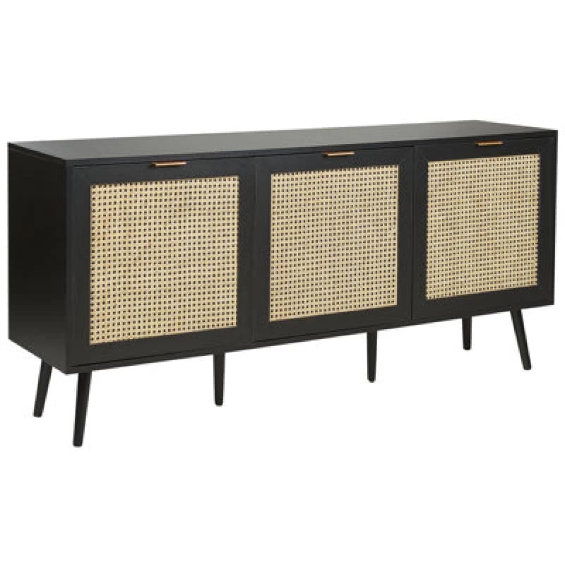 Beliani Rustic Cabinet Opoco Black