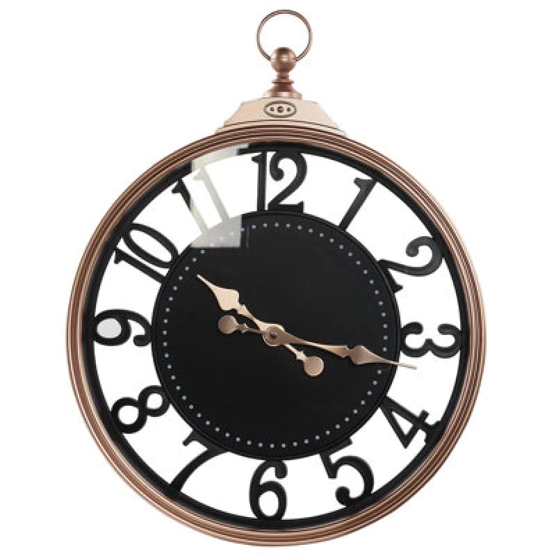 Beliani Retro Wall Clock Alloza 44cm Black