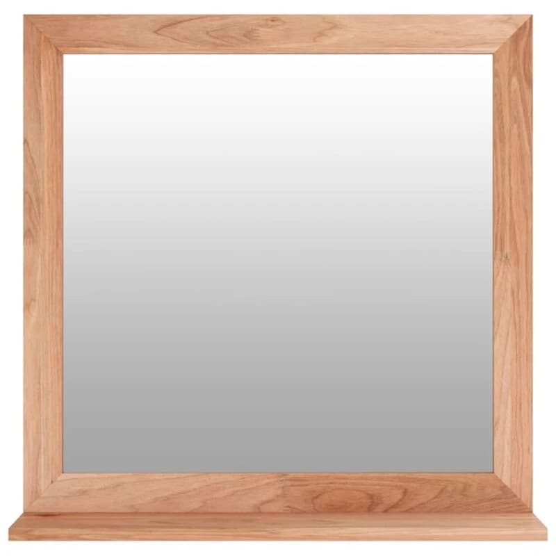 VIDAXL Wall Mirror 55x55cm Solid Wood Walnut Vidaxl 8720287220398