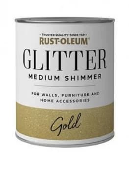 Rust-Oleum Glitter Medium Shimmer Paint ; Gold 250Ml