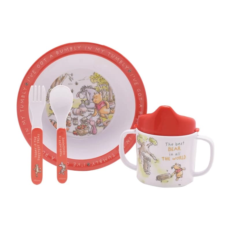 Disney Winnie The Pooh Kids Plastic Dinner Set